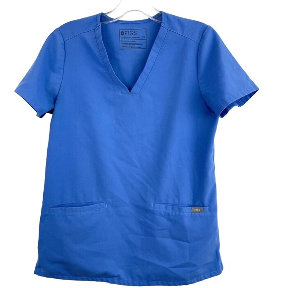 FIGS Top Womens XS Blue Technical Collection Scrub FW1100 CASMA Double Pockets - Picture 1 of 3
